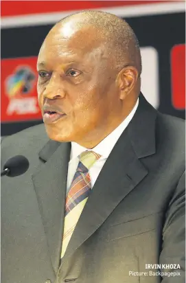  ?? Picture: Backpagepi­x ?? IRVIN KHOZA