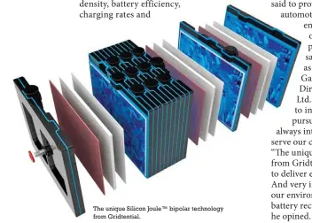  ??  ?? The unique Silicon Joule™ bipolar technology from Gridtentia­l.