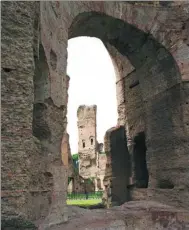  ?? AP ?? The Baths of Caracalla in Rome, Italy. Leaving the beaten track in Rome can reward visitors with space to view the monuments without rubbing arms with the hordes of tourists.