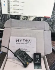  ??  ?? Upon receiving the new blank Hydra hardware, you’ll need to download your new tuning into the chip via the software developed and built by Power Hungry, which can be found through their website.
After sending build details to AA Design, including our trucks PCM code, they were able to write a handful of custom tunes that would adjust all the engine and transmissi­on parameters to offer better power, fuel efficiency, and shift strategies.