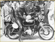  ??  ?? ABOVE Rod Coleman on the works AJS after finishing third in the 1952 Junior TT. RIGHT A youthful Maurie Quincey with his Shelsley Matchless and KTT Velocette.