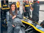  ?? Agencies ?? Aseel Al-Hamad gets a chance to drive a F1 car to mark the end of the ban. —