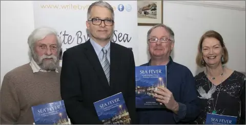  ??  ?? Jackie Hayden, John Hickey, Regional Fisheries Division Officer BIM, who launched the book with Ian Barry and Lucy Moore.