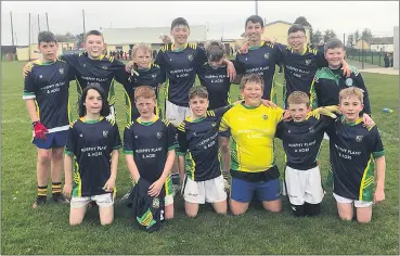  ?? ?? The U13 Cois Bhríde footballer­s came out on top to make it three wins out of three, defeating Stradbally.