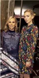  ??  ?? Above Burch with The Crown actor Vanessa Kirby at the Mytheresa fashion dinner earlier this month