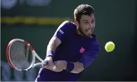  ?? Photograph: Ray Acevedo/ EPA ?? Cameron Norrie controlled his match against Grigor Dimitrov.