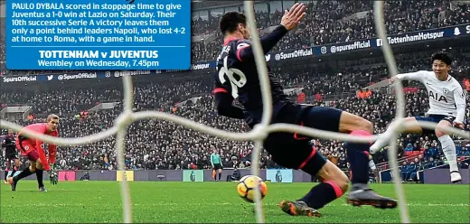  ?? ACTION IMAGES ?? Son shines: the Korean forward scores his first, slotting home after rounding keeper Jonas Lossl (left)