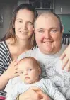  ??  ?? NEW FIGHT: Golfer Jarrod Lyle, wife Briony and daughter Lusi.