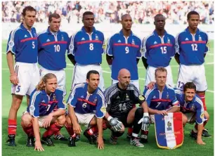  ??  ?? Golden generation…France during Euro 2000