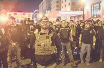  ?? VICTOR J. BLUE/THE NEW YORK TIMES ?? Henry“Enrique”Tarrio is leader of the Proud Boys, an organizati­on known to promote and engage in political violence. Once staunch supporters of Donald Trump, the group is disenchant­ed with the ex-president.