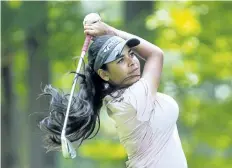  ?? JULIE JOCSAK/POSTMEDIA NEWS ?? Sukriti Harjai tees off during the Niagara District Junior Golf Tour that continued at Sawmill Golf Course in Fenwick on Wednesday.