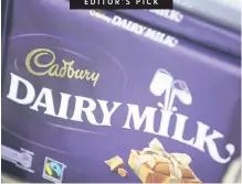  ?? | SIMON DAWSON Bloomberg ?? Multi-pack bars of Cadbury “Dairy Milk” chocolate in Watford, England.