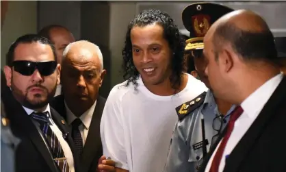  ?? Photograph: Norberto Duarte/AFP/Getty Images ?? Ronaldinho will be allowed to return to Brazil after his release.