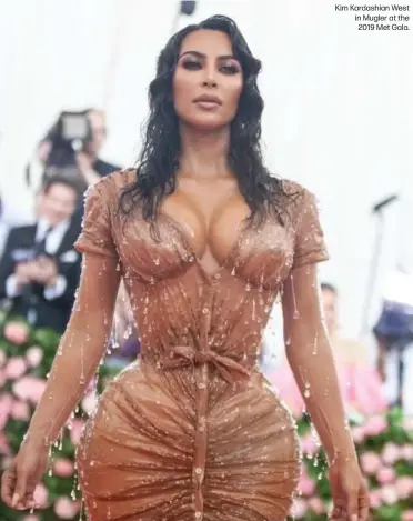  ?? ?? Kim Kardashian West in Mugler at the 2019 Met Gala.