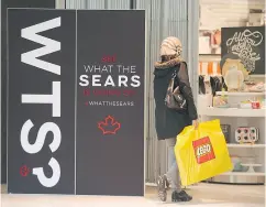  ?? PETER J. THOMPSON / NATIONAL POST ?? Sears Canada filed for bankruptcy protection Thursday as people continued to shop at its stores.