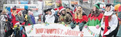  ?? BETH PENNEY/THE TELEGRAM ?? The start of the annual downtown St. John’s Christmas parade on Sunday.