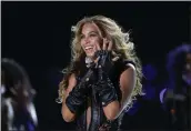  ?? MARK HUMPHREY — THE ASSOCIATED PRESS ?? Beyoncé performs during the Pepsi Super Bowl XLVII Halftime Show in New Orleans in 2013.