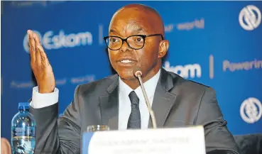  ?? Picture: Financial Mail ?? Eskom’s new live-wire CEO, Phakamani Hadebe, cleaned up corruption at the Land Bank 10 years ago.