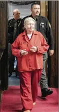  ?? OBERT MCGRAW/THE CHILLICOTH­E GAZETTE ?? Fredericka Wagner, 76, was arraigned Thursday on charges she helped cover up the 2016 killings.
