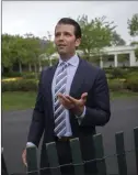  ?? FOTO: EPA/ALLA OVER PRESS/SWAWN THEW ?? Enligt uppgifter till New York Times visste Donald Trump Jr att Rysslands regering var inblandad när han träffade en rysk advokat för att få uppgifter om Hillary Clinton.