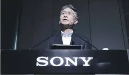  ?? BLOOMBERG ?? Kenichiro Yoshida, presidente de Sony.