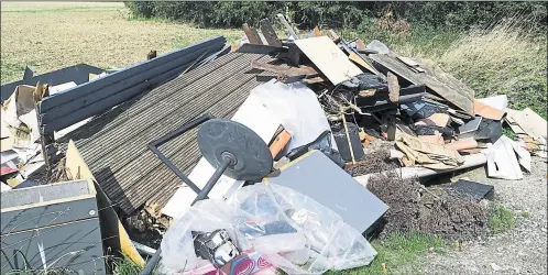  ?? Picture: Maidstone Borough Council ?? Councils want to deter people from illegally dumping rubbish, like this fly-tipping in Maidstone