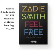  ??  ?? Feel Free di Zadie Smith. BIG SUR. Traduzione di Martina Testa. Pagg. 370, 20 €