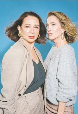  ?? ?? Maya Rudolph, left, and Kristen Wiig in New York, on March 26.