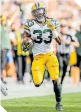  ?? ?? Aaron Jones tuvo buenas temporadas con los Packers.