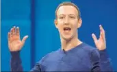  ?? BLOOMBERG/FILE ?? Mark Zuckerberg, CEO, Facebook