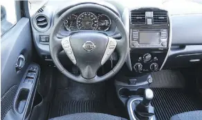  ??  ?? The 2018 Nissan Versa Note interior is basic, which some drivers enjoy.