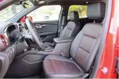  ??  ?? The 2019 Chevrolet Blazer’s interior is tidy, with minimal buttons.