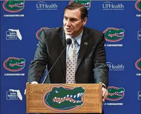  ?? ROB FOLDY / GETTY IMAGES ?? Gators head coach Dan Mullen promises he will return Florida to national prominence, and the Swamp back to a place hated by visiting teams.