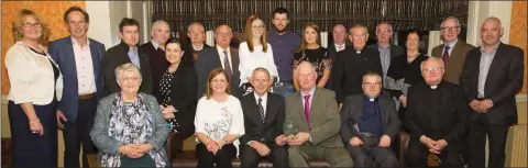  ??  ?? Well-known referee Bob Tracey was a worthy winner of the Clongeen club award.