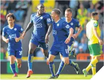  ??  ?? Schlupp celebrates scoring their second