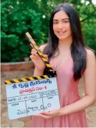  ??  ?? Adah Sharma with the clapboard at the film’s launch in Hyderabad on Monday