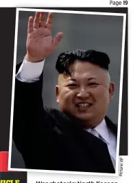  ??  ?? War rhetoric: North Korean leader Kim Jong-un Picture: