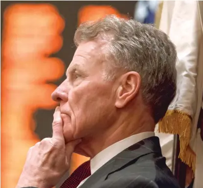 ?? JUSTIN L. FOWLER/ THE STATE JOURNAL- REGISTER VIA AP ?? Illinois Speaker of the House Michael Madigan faces the possibilit­y of losing his post.