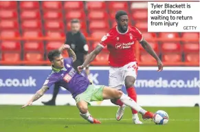  ?? GETTY ?? Tyler Blackett is one of those waiting to return from injury