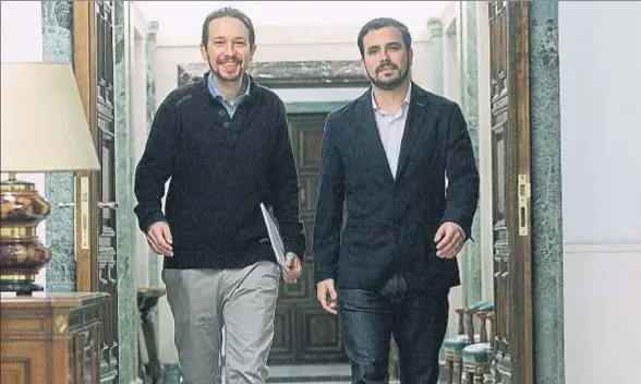  ?? EMILIA GUTIÉRREZ ?? Pablo Iglesias y Alberto Garzón protagoniz­arán “más de un acto” conjunto en la campaña del 26-J