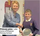  ??  ?? Primary prize Luke Junes of Kingcase Primary School