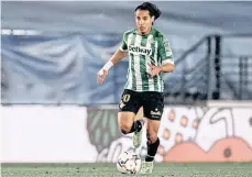  ?? /TWITTER REAL BETIS. ?? Diego Lainez ha mostrado una notable mejoría con el equipo sevillano esta temporada.