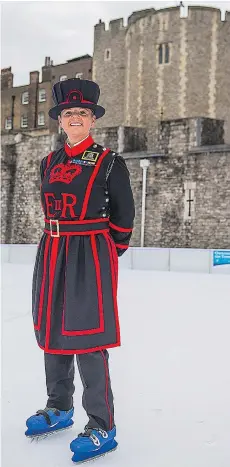  ?? ADAM SORENSON ?? The Tower of London ice rink is open to the public for skating at select times during the season.