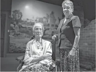  ?? Chet Strange / New York Times ?? Katherine Johnson, left, and Christine Darden are two of the former mathematic­ians known as the titular “Hidden Figures,” who matter-of-factly approached their work during the space race. They worked with the father of author Margot Lee Shetterly,...