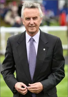  ??  ?? Jim Bolger on race day at the Curragh, a regular stomping ground.