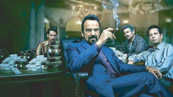  ??  ?? Meet the new bosses: Season 3 of Netflix series Narcos features the low-key “Gentlemen of Cali,” played by Alberto Ammann, Damian Alcazar (center), Pepe Rapazote and Francisco Denis