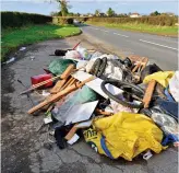  ??  ?? Thoughtles­s: This scrap was just left in a layby in north Somerset