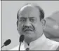  ??  ?? Lok Sabha speaker Om Birla