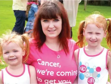  ??  ?? Drastic solution: Nicola James with her daughters Mali, six, and Seren, nine