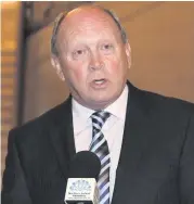  ??  ?? TUV leader Jim Allister has hit out at Sinn Fein for involving pupils in its demonstrat­ion at Stormont in support of an Irish Language Act